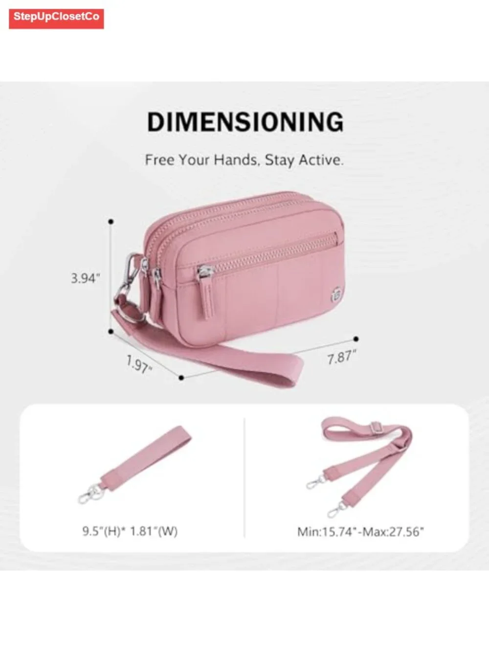 Nylon RFID-Blocking Wristlet Crossbody Purse, 2-in-1 Wallet Phone Organizer